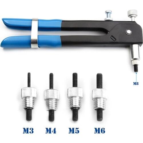 Manual Rivet Nut Gun with Gun Head M3/M4/M5/M6/M8 Axel Bearing Removal Tooling Rivet Nut Tool