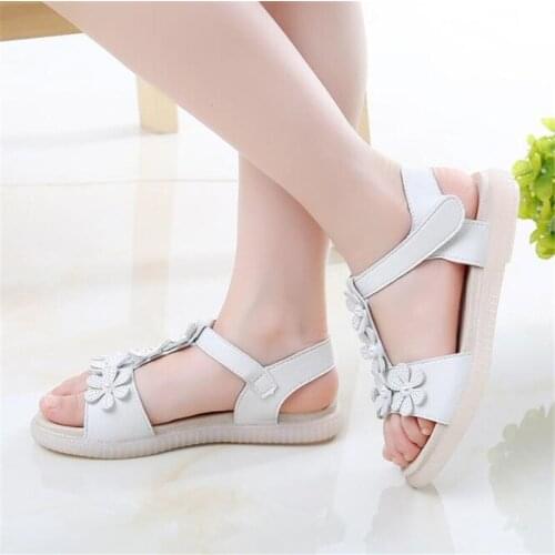 Girls' sandals 2021 summer new childrens soft sole anti slip open toe beach shoes fashion cute girl princess shoes