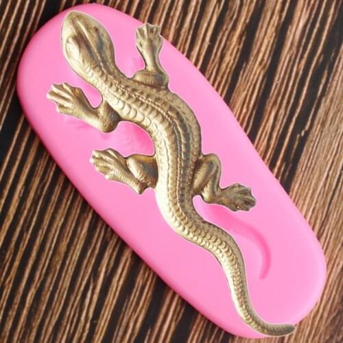 Gecko Lizard Silicone Molds DIY Party Cupcake Topper Fondant Cake Decorating Tools Candy Polymer Clay Chocolate Gumpaste Moulds