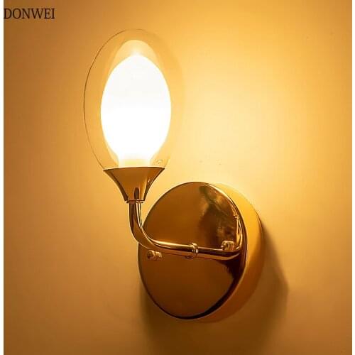 Glass LED Wall Lamp Indoor Living Room Dining Room Decoration Lighting Bedroom Beside Wall Light Stairway Corridor Light