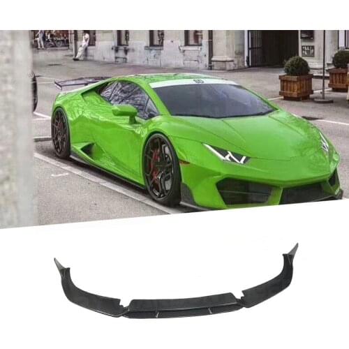 Dry Carbon Fiber Car Front Bumper Splitter Lip Body Kit Spoiler Diffuser Lip Case For Lamborghini LP580 LP610 Guard Car styling