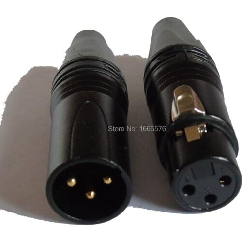 Hight quality copy 10PCS/LOT NC3FXX-B & NC3MXX-B Male Female 3 Pin XLR Connector with 5 PCS NC3MXX & 5 PCS NC3FXX