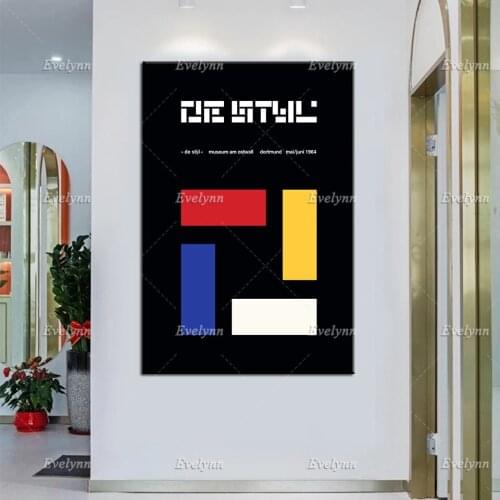 Exhibition Poster De Stijl 1964 By Almir Mavignier Minimalism Modern Home Decor Prints Wall Art Canvas Modular Pictures Gift