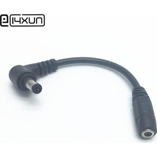 1pcs 3.5x1.35mm Female jack To Right Angle 5.5x2.1mm Male Plug DC Power Cable Adapter Connector