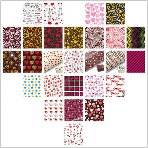 10/20/50 Sheets Transfer Sheet for Chocolate Love Wedding Decor Home Baking Set Cake Decorating Tools 21x29cm