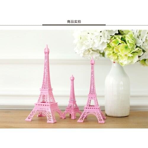 18-38CM Lavender pink Decor European Paris Eiffel Tower model of the living room decoration France souvenirs