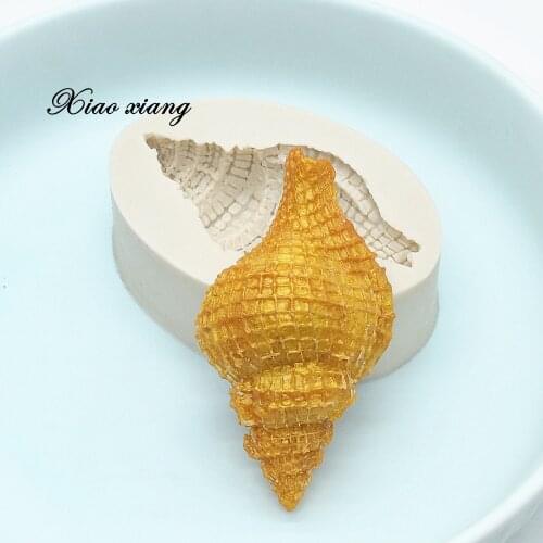 3D Conch Silicone Cake Molds For Baking Fondant Cupcake Pastry Cake Decorating Baking Tools Conch Handmade Soap Mold M1355