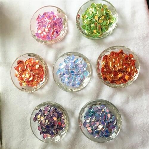 50grams/lot 7*12mm Brilliant Colors Cup Hose eyes 2 Holes Loose Sequin Paillette,Wedding Craft,Kids DIY Garment Accessories