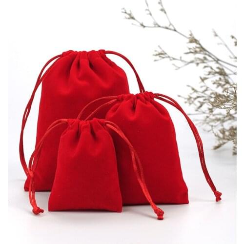 Velvet bag perfume bundle opening packaging bag, money bag, jewelry bag, flannel gift bag for party gift bag 3pcs different size
