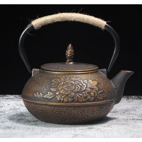 Cast iron pot boiling water brewed tea with tea filter iron teapot tea set Japanese-style health iron pot