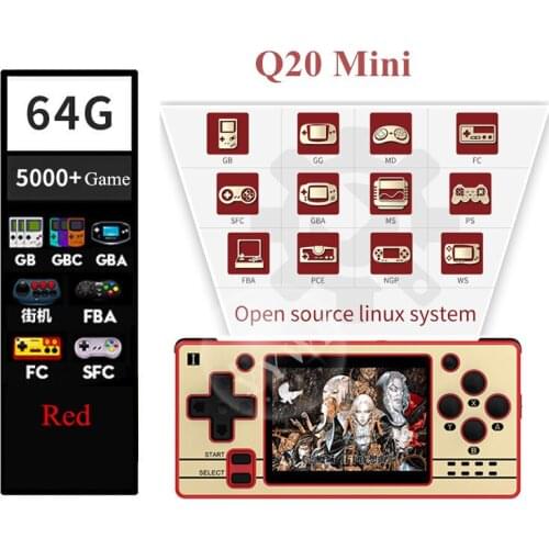 Q20 MINI Open Source 2.4 Inch IPS Screen Handheld Video Game Console Retro PS1 New Game Players Childrens gifts