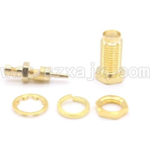 JX 10pcs SMA Female Jack For RG178 Cable with center Nut Bulkhead SMA RF Connector free shipping