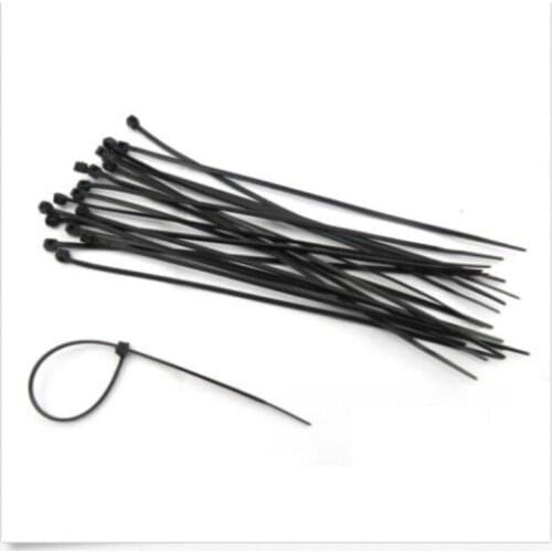 5mm 200mm Self-Locking Cable Ties Nylon Plastic Wire Zip Tie Cord Strap 500pcs black
