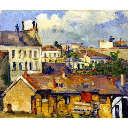 Artwork of Paul Cezanne Group of Houses modern paintings Landscape handmade High Quality