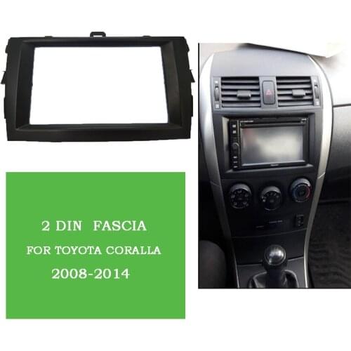 ITYAGUY Black Car refitting DVD frame DVD panel Dash Kit Fascia Radio Frame Audio frame for 08-10 Toyota Corolla 2DIN