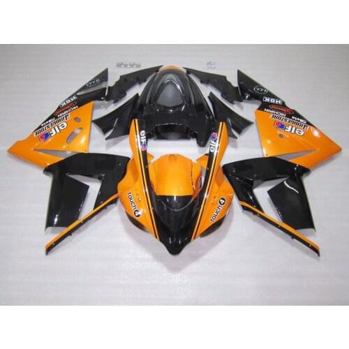 Custom painted Fairing kits for Kawasaki ZX10R 2004 2005 NINJA ZX-10R 04 05 orange black ABS aftermarket fairings set YV7
