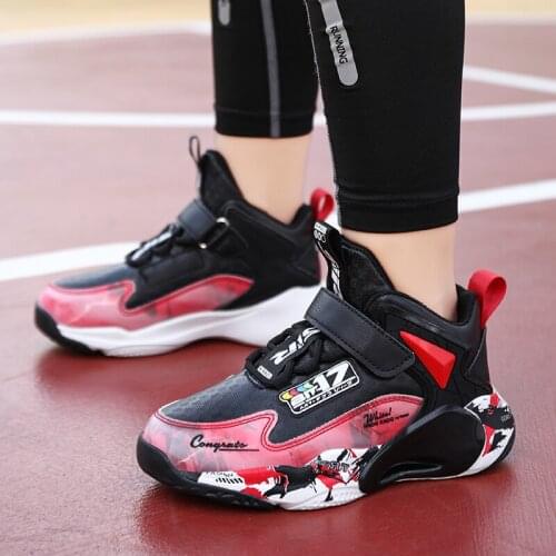 2021 Children Sports Shoes Toddler Basket Trainer Shoes Girl Boys Brand Basketball Shoes Kid Sneakers Child Thick Sole Non-slip