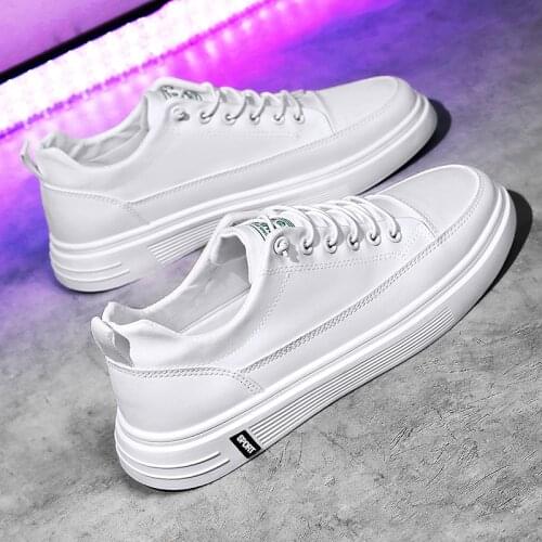 Fashion White Split Leather Women Men Chunky Sneakers White Shoes Lace Up Tenis Feminino Zapatos De Mujer Platform Casual Shoe