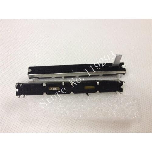 [LAN]Soundcraft Majestic fader double Potentiometer switch black 75MM A10K A20K A50K B10K B20K B50K B100K portfolio assets--10P