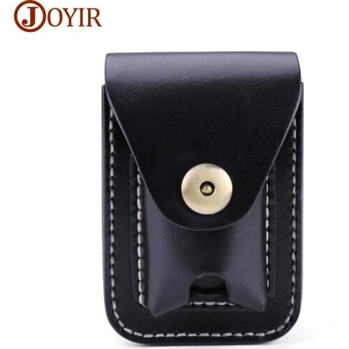 JOYIR Men Small Waist Bag Cigarette Case Genuine Leather Men Waist Pack Man Vintage Travel Bag Male Fanny Pack Belt Bag for Men