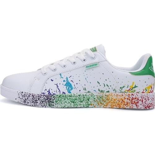 Spring and Autumn Newest Womens Platform Sports Casual Shoes Plus Size Leather All-match Women Comfortable Sneakers