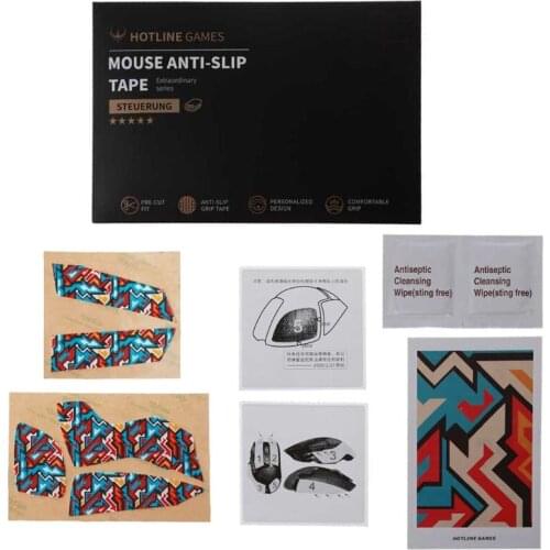 Hotline Games Colorful Mouse Anti-Slip Tape Side Stickers Skates for logitech G502 Mouse Sweat Resistant Pads