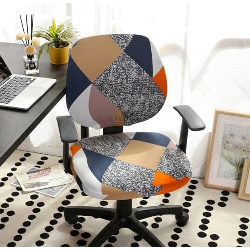 Office Chair Covers Universal Elastic Armchair Split Seat Cover Washable Gamer Seat Protector Rotating Computer Chair Slipcover