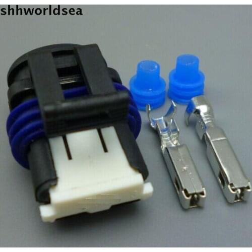 Shhworldsea 2 pin 2.8MM auto car Special nozzle plug car waterproof electrical female wire connector plug with terminal