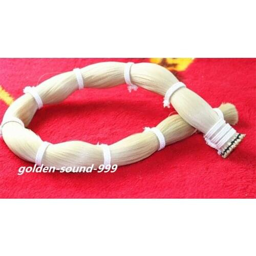 100g AAA violin viola cello Mongolia natural white bow hair horse tail 80-85cm
