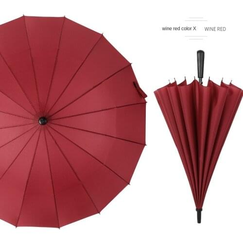 Long handle golf umbrella outdoor solid color business automatic umbrella umbrella gift advertising umbrella