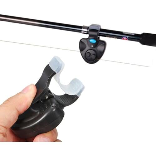 1pc Electronic Fish Bite Sound Alarm LED Light Alert Bell Fishing Rod Clip-On with 3 x LR44 button battery Hot Sale