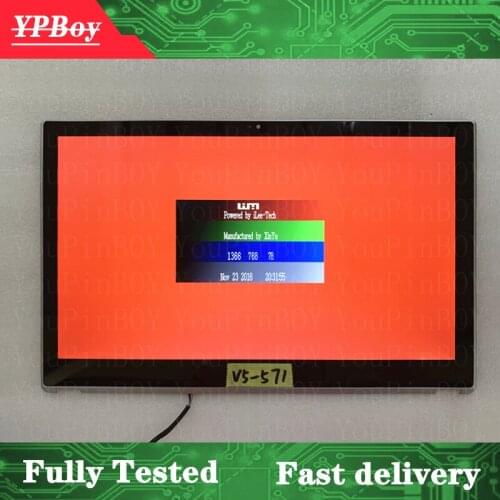 15.6" NEW For Acer Aspire V5 571 V5-571 571P 571PG LCD Display Touch screen Assembly with silver Frame EDP 30PIN B156XTN03.1 HD