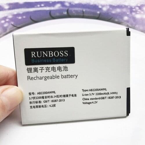 100% NEW High Quality 2200mAh AB2200AWML Battery For PHILIPS Xenium W3500 W3509 Smartphone