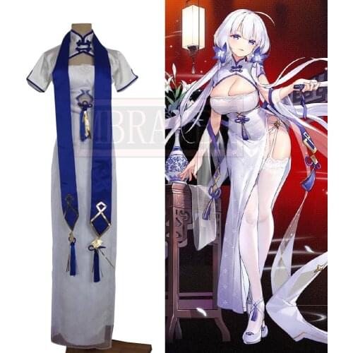 Azur Lane Lunar New Year Illustrious Cheongsam Chinese Style Cos Cosplay Costume Halloween Custom Made Free Shipping