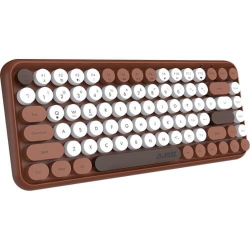 Wireless Keyboard Bluetooth-compatible for iPad-Tablets Round Key Cap Gaming Keypad with 84 Keys for Phone/An-droid/Windows