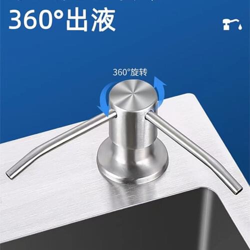 Kitchen Sink Soap Dispenser ABS Dispenser Detergent Liquid Soap Lotion Dispensers Stainless Steel Head