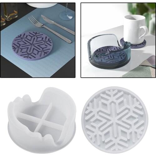 4inch Resin Coaster Moulds Epoxy Silicone Cup Coaster Holder Mold for Making Resin Jewelry Making Carfts Ornaments