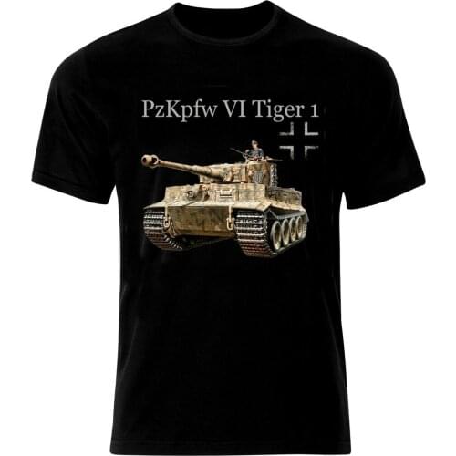 WWII Germany Military Armour Wehrmacht PzKpfw VI Panzer Tiger 1 Tank T-Shirt. Summer Cotton Short Sleeve O-Neck Mens T Shirt New