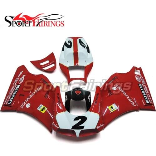 Injection Full Red White Fairings For Ducati 996 998 916 748 96 97 98 99 00 01 02 ABS Plastic Motorcycle Fairing Kit Panels New