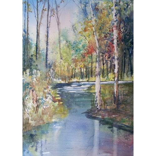 Forest landscape painting Hartman Creek Birches Canvas art for home decor High quality hand painted