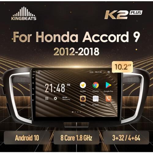 KingBeats Android 10 Octa-Core head unit HU 4G in Dash Car Radio Multimedia Video Player Navigation GPS For Honda Accord 9 CR 2012 - 2018 no dvd 2 din Double Din Android Car Stereo 2din