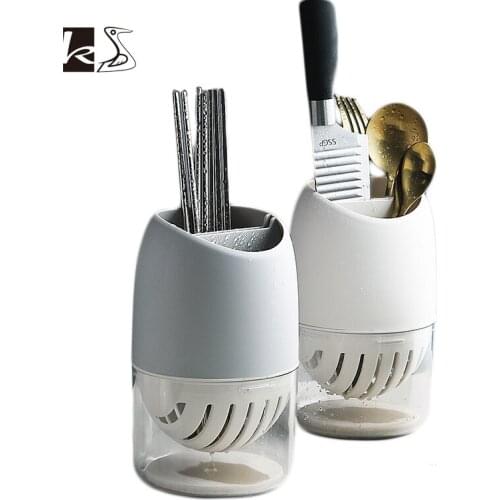 Kitchen Organizers Kitchenware Holder Chopsticks Rack Double Layer Cutlery Box Drain Holder Drain rack Tableware container