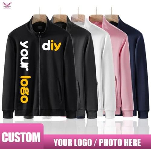 Customized uniform print photo Long Sleeve for Sweatshirt Male and female Custom coat Hoodies jacket Add Your Text Sweatshirt