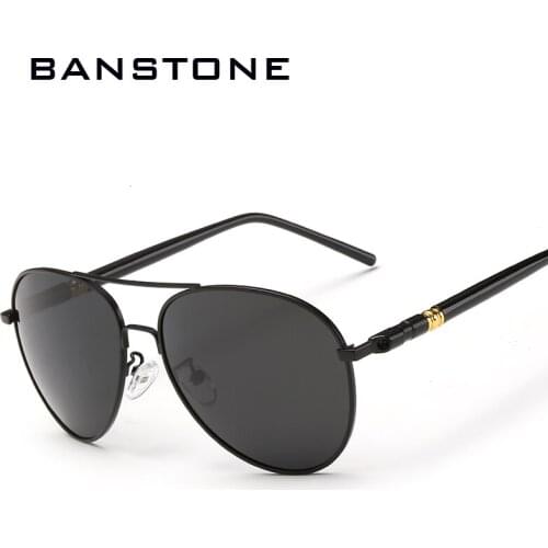 BANSTONE Mens Polarized Sun Glasses Classic Brand Designer Sunglasses Men Driving Eyewear Pilot Sunglasses Unisex Eyeglasses