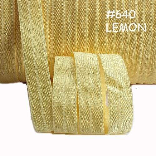 Wholesale fold over elastic, #640 lemon elastic ribbons fold over elastic