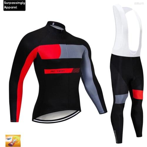 Autumn World Tour BLACK Racing Team Cycling Jersey 16D GEL Pants Set Ropa Ciclismo Men MTB Bike Maillot Culotte Cycling Wear