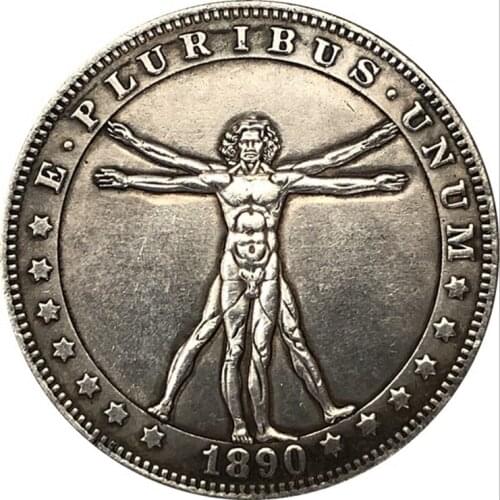 Darwin human body commemorative coin American Morgan Hobo retro coin Darwin human body coin gift souvenir