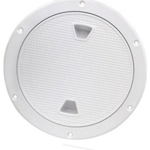 R3MD Marine Boat Inspection Hatch RV White Round Deck Plate Access and Lid Non-slip Inspection Hatch for Marine Accessories