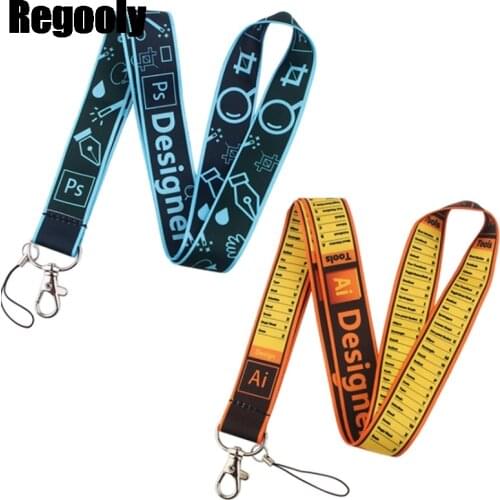 Design Tool Programming Lanyard for Key Phone Cool Neck Strap Lanyard for Camera Whistle ID Badge Cute webbing ribbon Gift
