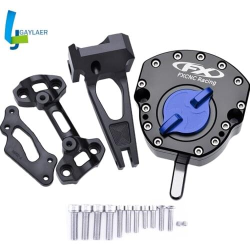 CNC MT09 FZ09 Reversed Safety Steering Damper with Mount Bracket for Yamaha MT 09 FZ 09 2014-2020 2019 2018 2017 2016 2015